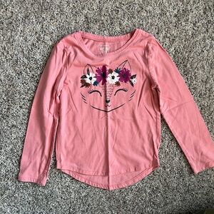 Long sleeve tee with fox graphic